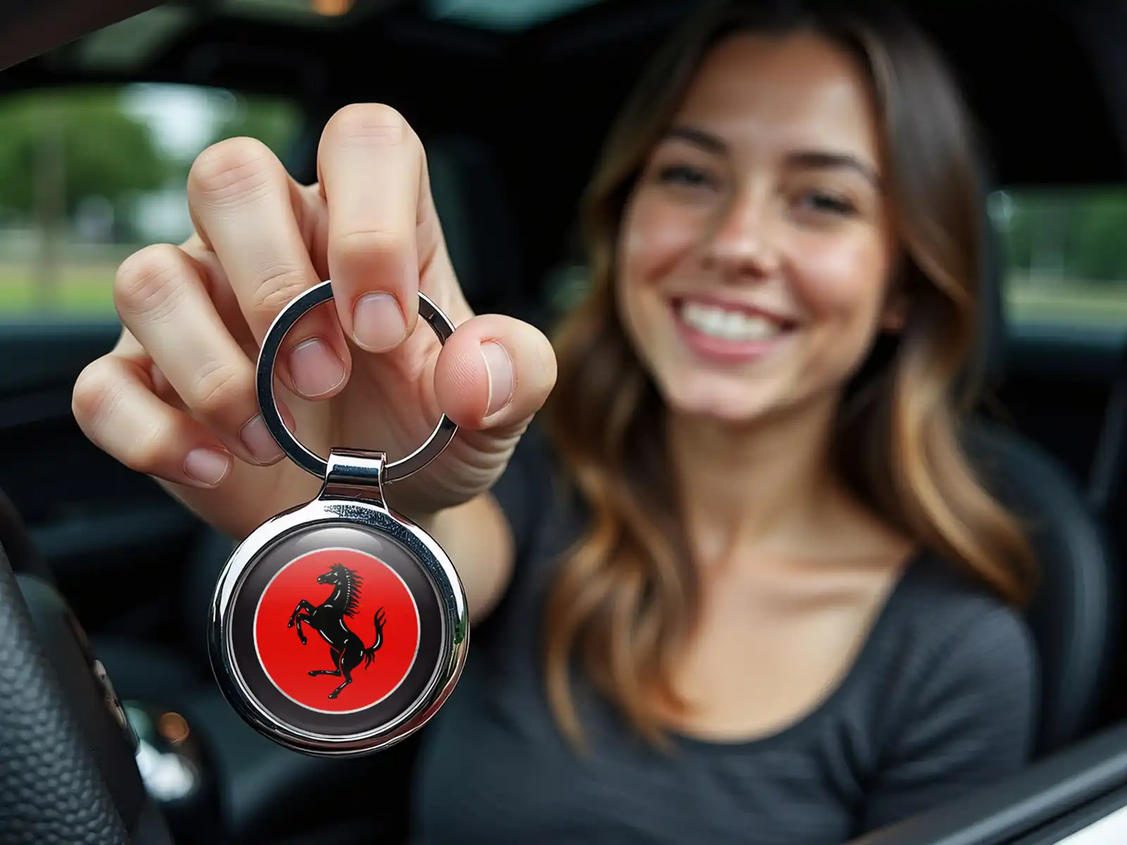 Ferrari Porte-clés Auto Racing Alliage Durable